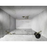 Mexen Lunar kairenamos dušo durys kairės 120 cm, skaidrios, auksinės - 834S-120-050-50-00-L