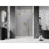 Mexen Lunar kairiosios pusės dušo durys 130 cm, permatomos, auksinės - 834S-130-050-50-00-L
