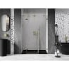 Mexen Lunar dušo durys, atveriamos kairės 145 cm, skaidrios, auksinės - 834S-145-050-50-00-L