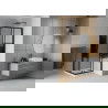 Mexen Rio kvadratinė dušo kabina 70 x 70 cm, Dirželiai, Juoda + dušo padėklas Flat, Balta - 860-070-070-70-20-4010B