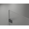 Mexen Lunar-F L sulankstomos dešinės dušo durys 145 cm, skaidrios, šlifuotas pistoletinis pilkas - 836SL-145-050-66-00-P