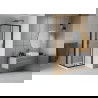 Mexen Rio kvadratinė dušo kabina 70 x 70 cm, Šerkšnas, Juoda + dušo padėklas Flat, Balta - 860-070-070-70-30-4010B