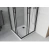 Mexen Rio kvadratinė dušo kabina 70 x 70 cm, matinė, juoda + Flat padėklas, baltas - 860-070-070-70-30-4010B