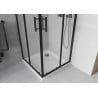 Mexen Rio kvadratinis dušo kabinas 80 x 80 cm, matinis, juodas + padėklas Flat, baltas - 860-080-080-70-30-4010B