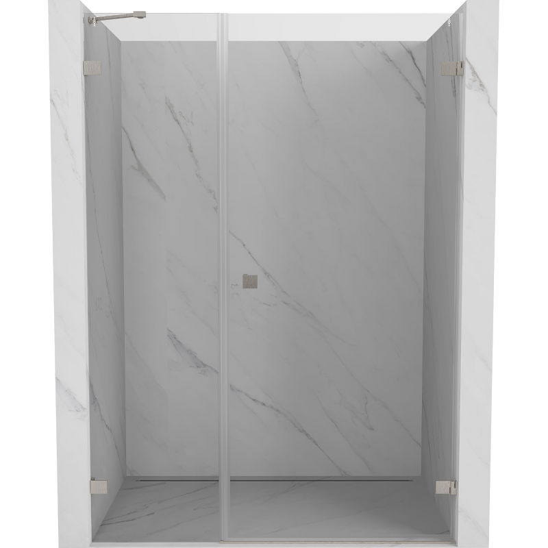 Mexen Lunar-B dešinės pusės varstomos dušo durys 115 cm, skaidrios, šlifuotas nikelis - 832S-115-050-97-00-P