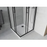 Mexen Rio kvadratinė dušo kabina 80 x 80 cm, matinis, juodas + Flat padėklas, baltas - 860-080-080-70-30-4010B