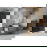 Mexen Rio kvadratinė dušo kabina 80 x 80 cm, grafitas, juoda + Flat padėklas, baltas - 860-080-080-70-40-4010B