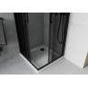 Mexen Rio kvadratinė dušo kabina 80 x 80 cm, grafitas, juoda + Flat dušo padėklas, balta - 860-080-080-70-40-4010B