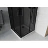 Mexen Rio kvadratinė dušo kabina 80 x 80 cm, grafitas, juoda + Flat dušo padėklas, balta - 860-080-080-70-40-4010B