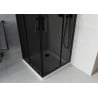 Mexen Rio kvadratinė dušo kabina 90 x 90 cm, grafitas, juoda + Flat dušo padėklas, baltas - 860-090-090-70-40-4010B