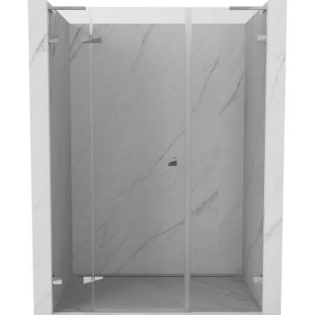 Mexen Lunar L kairiosios pusės atveriamos dušo durys 155 cm, permatomos, chromas - 834SL-155-050-01-00-L