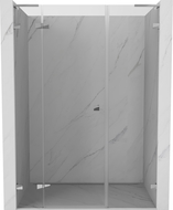 Mexen Lunar L kairiosios pusės atveriamos dušo durys 155 cm, permatomos, chromas - 834SL-155-050-01-00-L