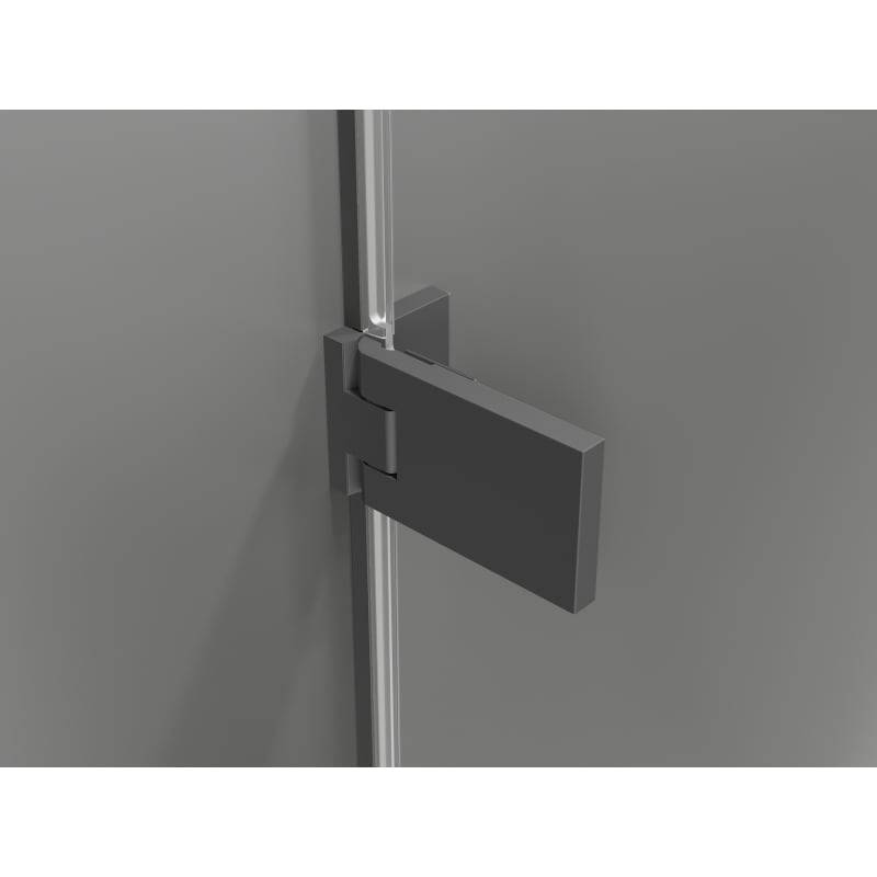 Mexen Lunar-F L dušo durys, lankstomos, dešinės 110 cm, skaidrus, šautuvų metalas - 836SL-110-050-95-00-P