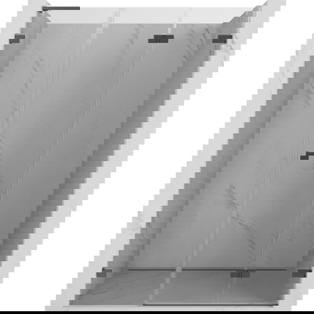 Mexen Lunar-F L sulankstomos dešinės dušo durys 115 cm, skaidrios, gun metal - 836SL-115-050-95-00-P