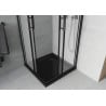 Mexen Rio kvadratinė dušo kabina 90 x 90 cm, Šerkšnas, Juoda + dušo padėklas Flat, Juoda - 860-090-090-70-30-4070B