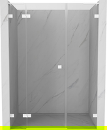 Mexen Lunar L dušo durys, atveriamos kairės pusės 155 cm, skaidrios, baltos - 834SL-155-050-20-00-L