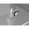 Mexen Lunar L dušo durys, atveriamos kairės pusės 155 cm, skaidrios, baltos - 834SL-155-050-20-00-L