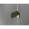Mexen Lunar L kairiosios pusės dušo durys, 120 cm, permatomos, auksinės - 834SL-120-050-50-00-L