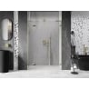 Mexen Lunar L kairiosios pusės dušo durys 140 cm, skaidrios, auksinės - 834SL-140-050-50-00-L