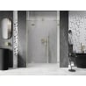 Mexen Lunar kairiųjų atvirų dušo durys 125 cm, skaidrios, auksinės šlifuotos - 834S-125-050-55-00-L