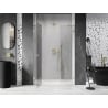 Mexen Lunar kairinės pusės dušo durys, 140 cm, skaidrios, šlifuotas auksas - 834S-140-050-55-00-L