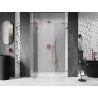 Mexen Lunar kairiosios pusės dušo durys 140 cm, permatomos, rausvas auksas - 834S-140-050-60-00-L