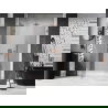 Mexen Lunar kairios pusės dušo durys 130 cm, permatomos, šlifuota vario spalva - 834S-130-050-65-00-L