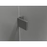 Mexen Lunar atveriamos kairės pusės dušo durys 140 cm, skaidrios, šlifuotos gun gray - 834S-140-050-66-00-L