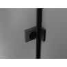 Mexen Lunar dušo durys, atsilenkiančios į kairę 155 cm, skaidrios, juodos - 834S-155-050-70-00-L