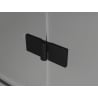 Mexen Lunar dušo durys, atsilenkiančios į kairę 155 cm, skaidrios, juodos - 834S-155-050-70-00-L