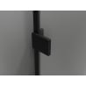 Mexen Lunar kairiosios pusės dušo durys, 160 cm, skaidrios, juodos - 834S-160-050-70-00-L