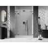 Mexen Lunar dušo durys atidaromos kairės 120 cm, skaidrus, tamsus metalas - 834S-120-050-95-00-L