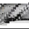 Mexen Lunar dušų durys, varstomos, kairės, 130 cm, permatomos, gunmetal - 834S-130-050-95-00-L