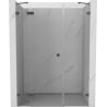 Mexen Lunar kairiosios pusės atveriamos dušo durys 150 cm, skaidrios, tamsaus metalo spalvos - 834S-150-050-95-00-L