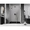 Mexen Lunar kairiosios pusės atveriamos dušo durys 150 cm, skaidrios, tamsaus metalo spalvos - 834S-150-050-95-00-L