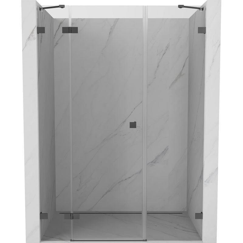 Mexen Lunar dušo durys, atidaromos į kairę, 155 cm, skaidri, ginklų metalo - 834S-155-050-95-00-L