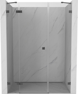 Mexen Lunar dušo durys, atidaromos į kairę, 155 cm, skaidri, ginklų metalo - 834S-155-050-95-00-L