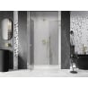 Mexen Lunar L dušo durys, atveriamos kairiosios, 130 cm, skaidrios, auksinės matinės - 834SL-130-050-55-00-L