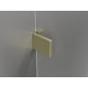 Mexen Lunar L dušo durys, atveriamos kairiosios, 130 cm, skaidrios, auksinės matinės - 834SL-130-050-55-00-L
