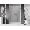 Mexen Lunar dušo durys su kairiniu varstymu 145 cm, skaidrios, šlifuotas nikelis - 834S-145-050-97-00-L