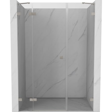 Mexen Lunar dušo durys atidaromos kairiosios 150 cm, skaidrios, šlifuotas nikelis - 834S-150-050-97-00-L