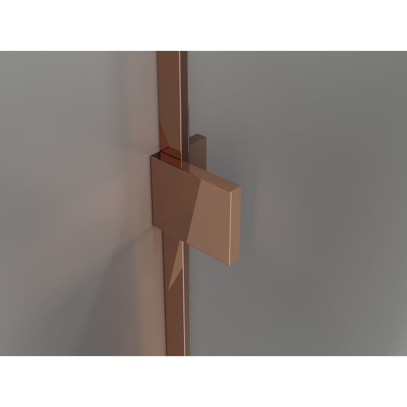 Mexen Lunar vonios ekrano 1-sparno 80 x 150 cm, permatomas, rožinis auksas - 897-080-000-60-00