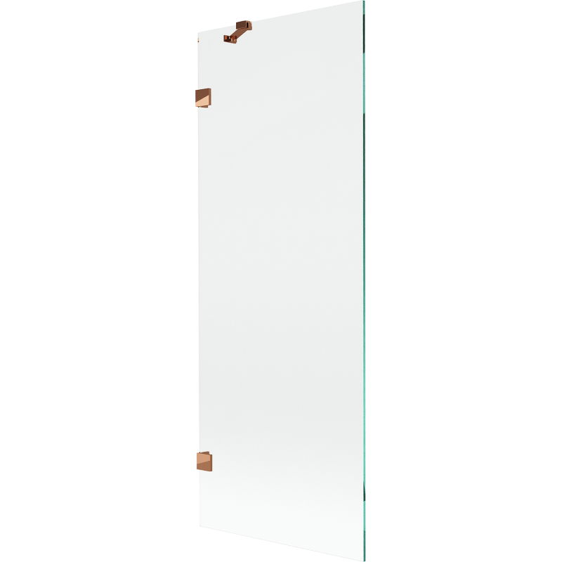 Mexen Lunar vienasparnis vonios ekranas 70 x 150 cm, permatomas, rožinis auksas - 897-070-000-60-00