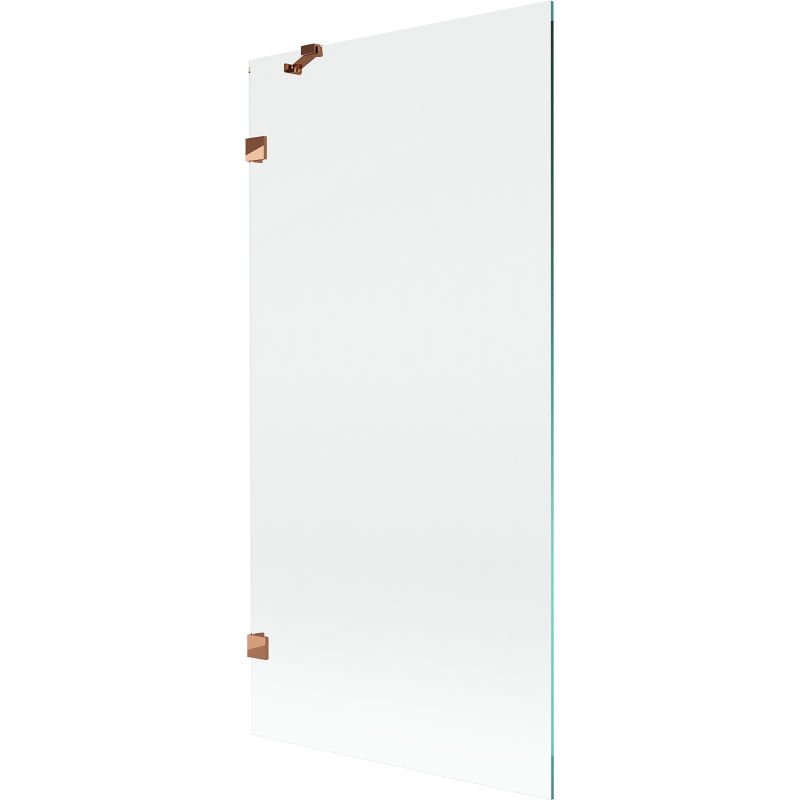 Mexen Lunar vienos durų vonios pertvara 90 x 150 cm, permatoma, rožinis auksas - 897-090-000-60-00