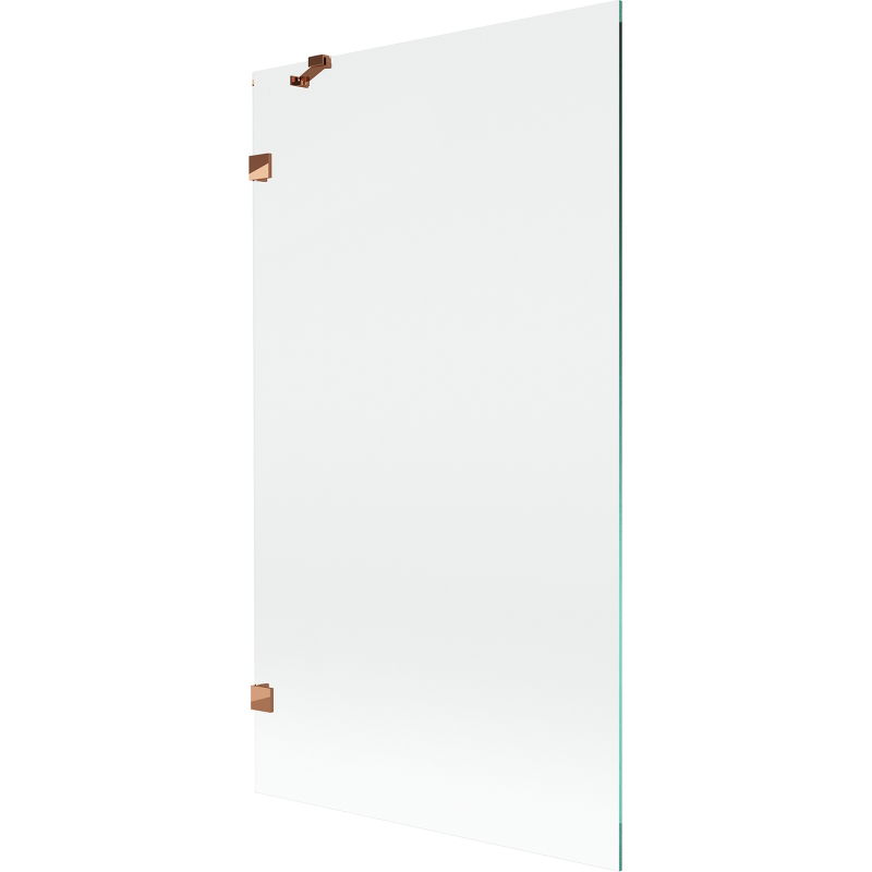 Mexen Lunar vonios kambario ekranas vienos dalies 100 x 150 cm, skaidrus, rožinis auksas - 897-100-000-60-00
