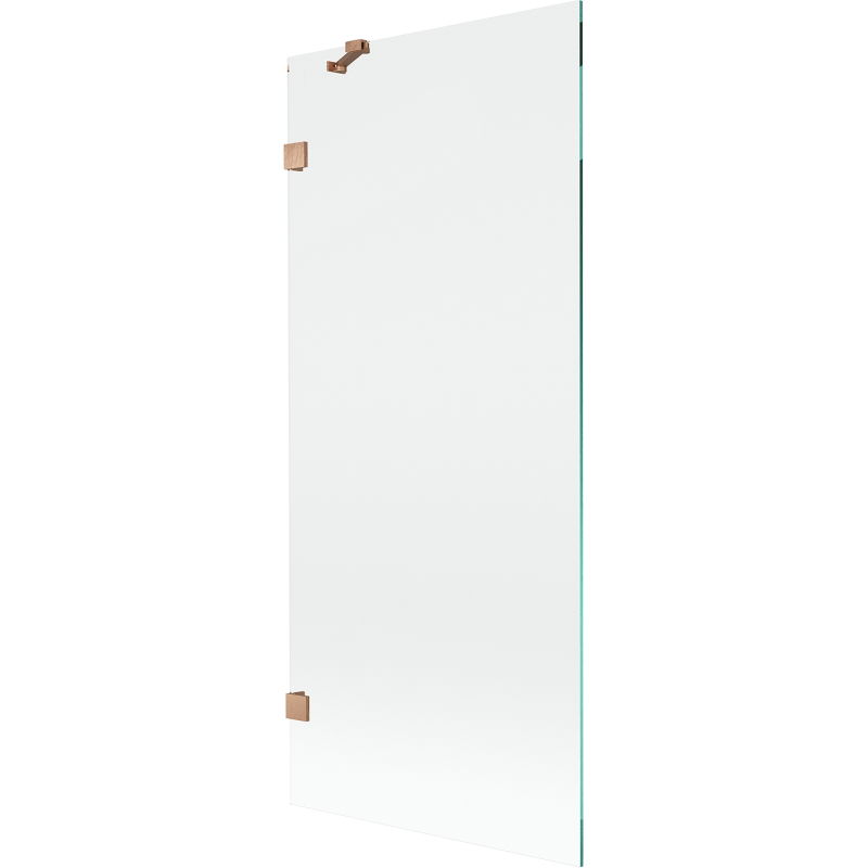 Mexen Lunar vonios pertvara 1-durų 80 x 150 cm, skaidri, šlifuotos vario spalvos - 897-080-000-65-00