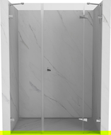 Mexen Lunar dešinės pusės varstomos dušo durys 155 cm, skaidrios, chromuotos - 834S-155-050-01-00-P