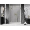 Mexen Lunar L kairiosios pusės dušo durys 145 cm, skaidrios, auksinės matinės - 834SL-145-050-55-00-L