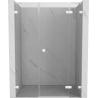 Mexen Lunar dušų durys varstomos dešinės 125 cm, permatomos, baltos - 834S-125-050-20-00-P