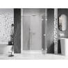 Mexen Lunar varstomos dušo durys dešinės 145 cm, skaidrios, baltos - 834S-145-050-20-00-P